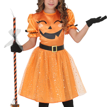 Halloween Jurk Oranje Kind Heks