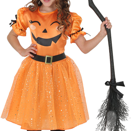 Halloween Jurk Oranje Kind Heks