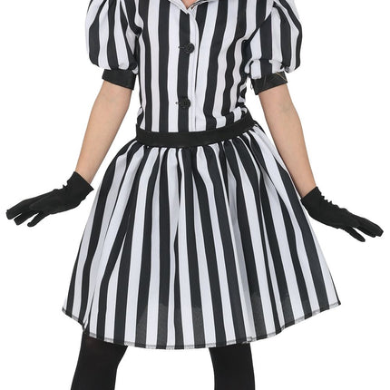 Halloween Jurk Zwart Wit Kind Klein Gek Spookje