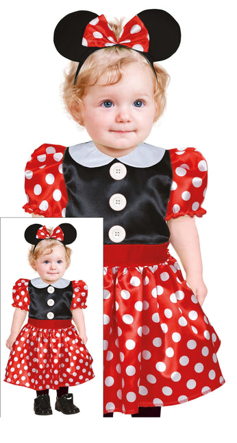 Minnie Mouse Kostuum Rood Wit Baby