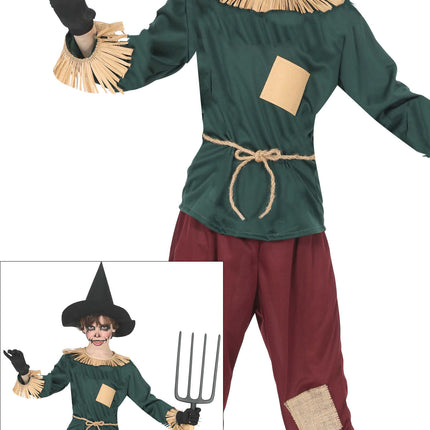 Halloween Kostuum Gekleurd Kind Vogelverschrikker
