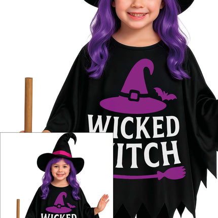 Halloween Poncho Kind Heks