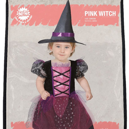 Roze heks Halloween Kostuum Baby