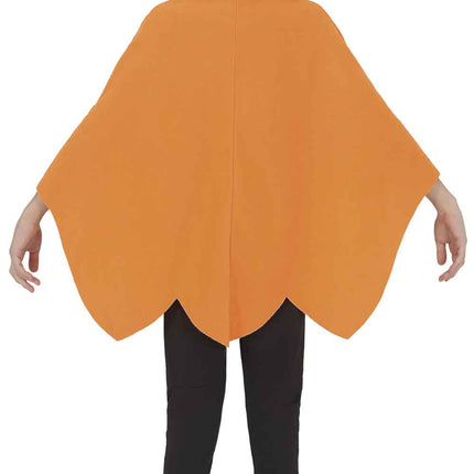 Halloween Poncho Kind Pompoen
