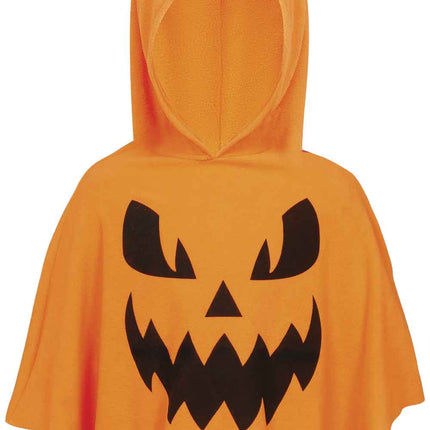 Halloween Poncho Kind Pompoen