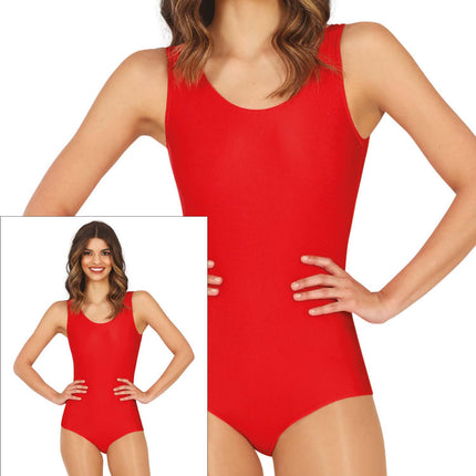 Balletpakje Rood Dames Mouwloos