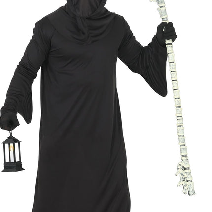 Halloween Kostuum Zwart Heren Donker Rode Ogen Met Licht