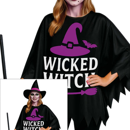 Halloween Poncho Dames Goede Geks