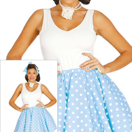 Grease Kostuum Dames Blauw