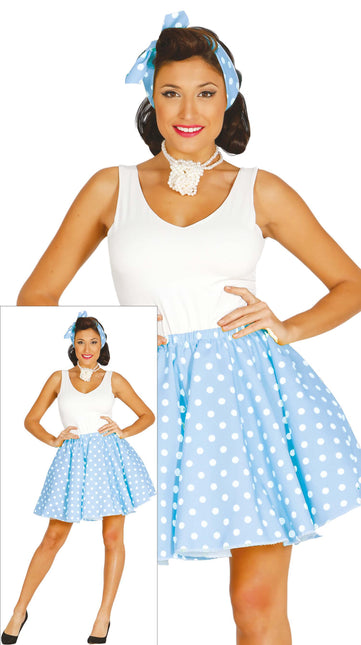 Grease Kostuum Dames Blauw