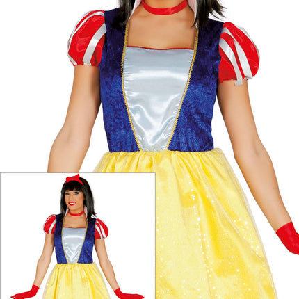 Sneeuwwitje Jurk Dames Glitters