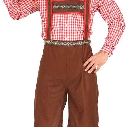 Oktoberfest Kostuum Rood Bruin Heren