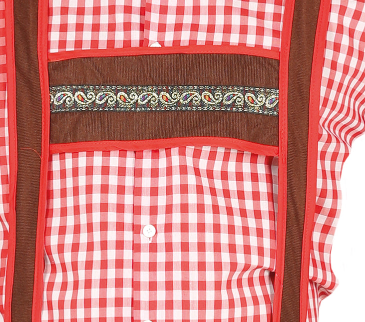 Oktoberfest Kostuum Rood Bruin Heren