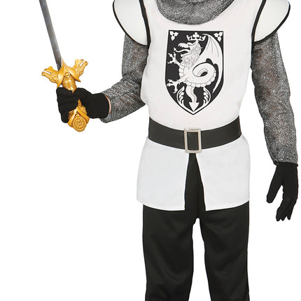 Middeleeuwse Ridder Kostuum Kind Zilver