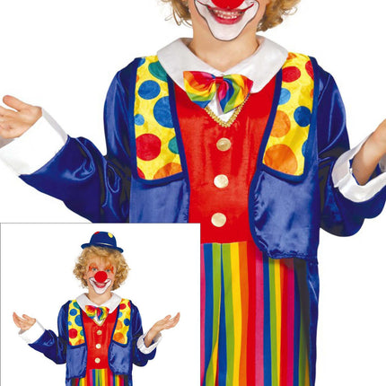 Clown Kostuum Gekleurd Kind
