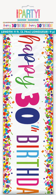 Happy Birthday Banner 30 Jaar 2,74m