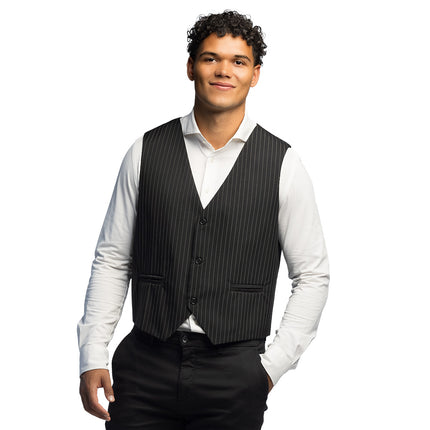 Gilet Pinstripe zwart (L/XL)