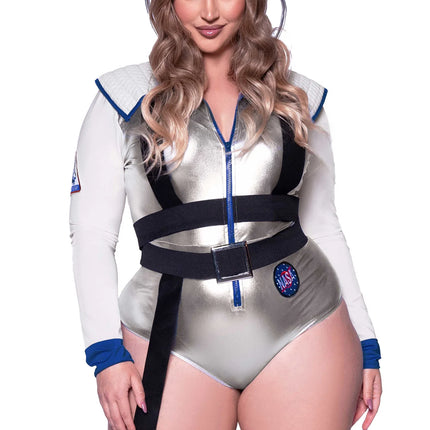 Astronauten Pak Wit Zilver Dames Bodysuit