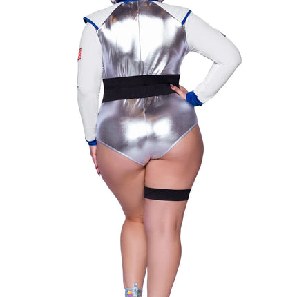 Astronauten Pak Wit Zilver Dames Bodysuit