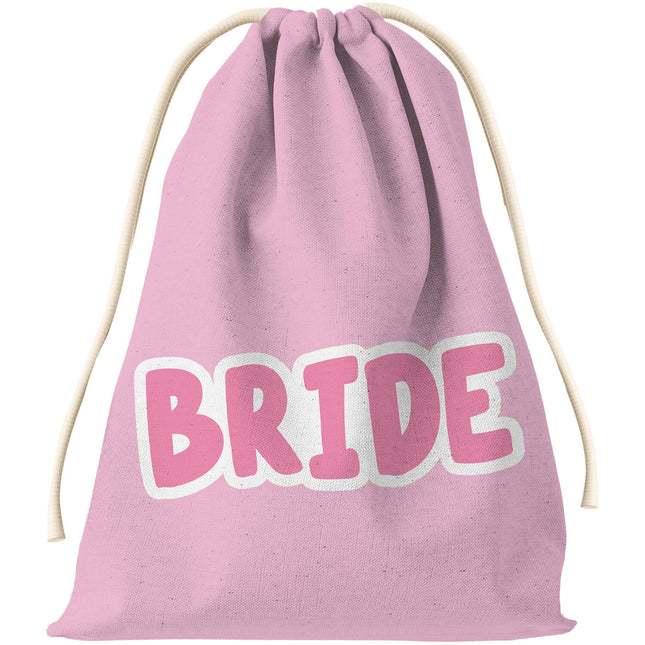 Cadeautasje - Bride - She Said Yaasss - Polyester - Roze