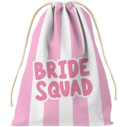Cadeautasje - Bride - She Said Yaasss - Polyester- Roze/Wit