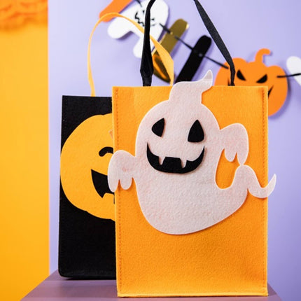 Trick or Treat Tas Vilt Pompoen Halloween BoOo! 27cm