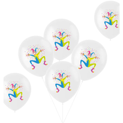 Ballonnen Harlekijn 33cm 6st