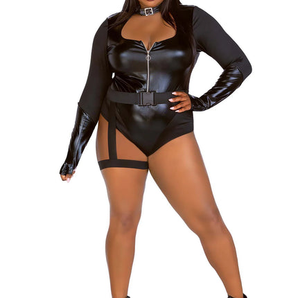 Catwoman Kostuum Zwart Dames Bodysuit