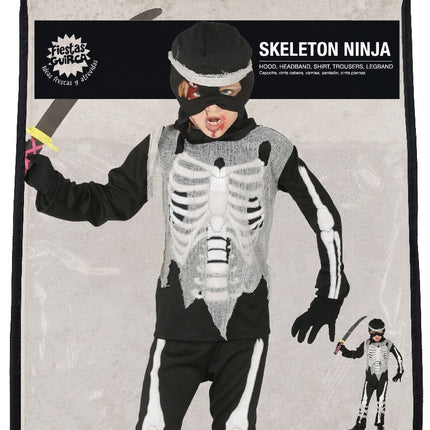 Ninja skelet Kostuum Kind
