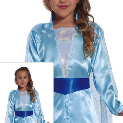 Ijsprinsessenjurk Elsa Kind Blauw