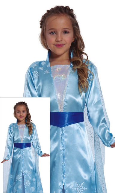 Ijsprinsessenjurk Elsa Kind Blauw
