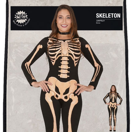 Skelet Halloween Kostuum Dames Jumpsuit