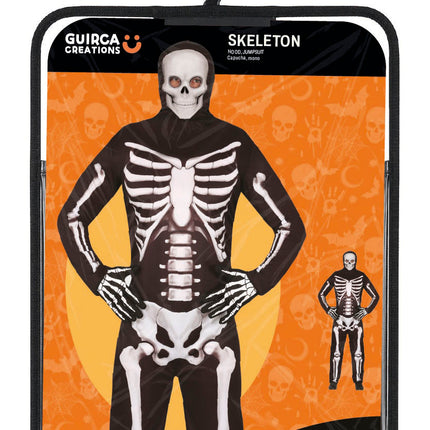 Halloween Kostuum Zwart Wit Skelet 2 delig