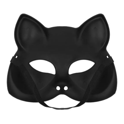 Halfmasker Kitty zilver