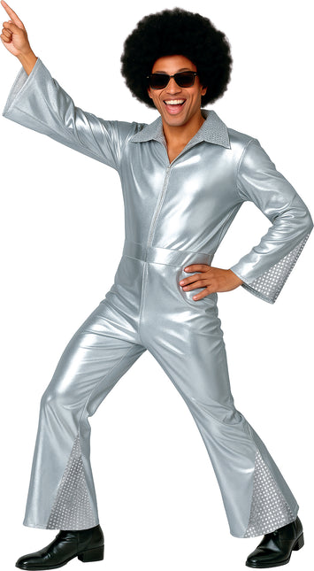 Disco Pak Zilver Heren Jumpsuit