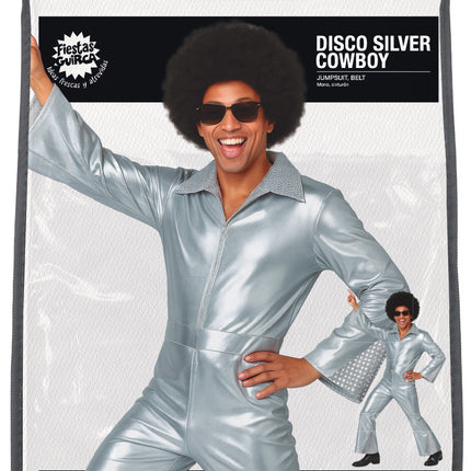 Disco Pak Zilver Heren Jumpsuit