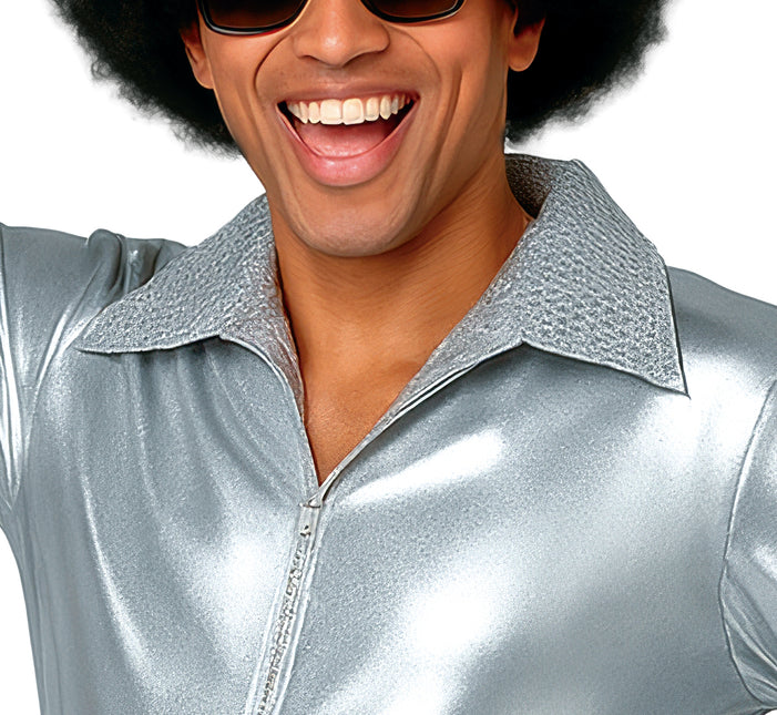 Disco Pak Zilver Heren Jumpsuit