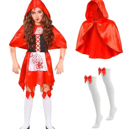 Halloween Jurk Rood Kind Zombie Roodkapje