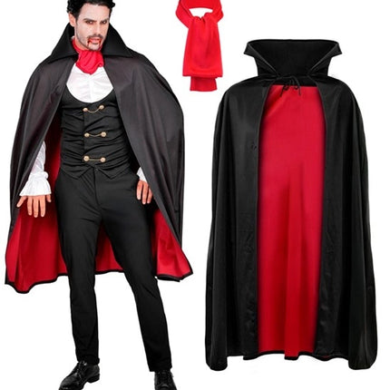 Halloween Kostuum Rood Zwart Vampier 4 delig