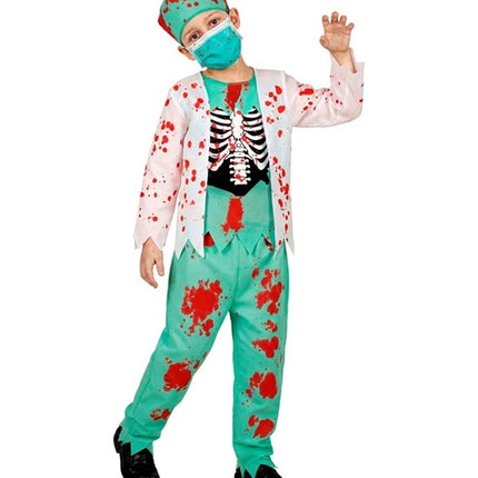 Halloween Kostuum Kind Zombie Dokter Bloed