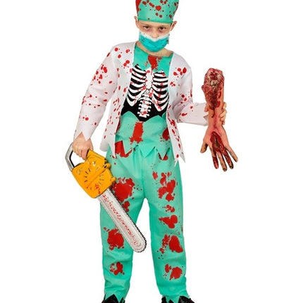 Halloween Kostuum Kind Zombie Dokter Bloed