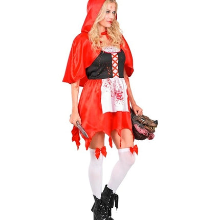 Halloween Jurk Rood Dames Zombie Roodkapje
