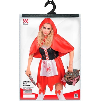 Halloween Jurk Rood Dames Zombie Roodkapje