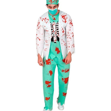 Halloween Kostuum Heren Zombie Dokter Bloed