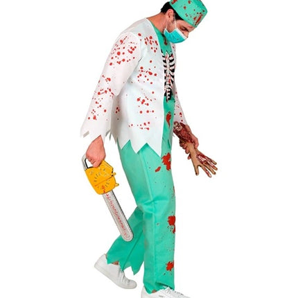 Halloween Kostuum Heren Zombie Dokter Bloed