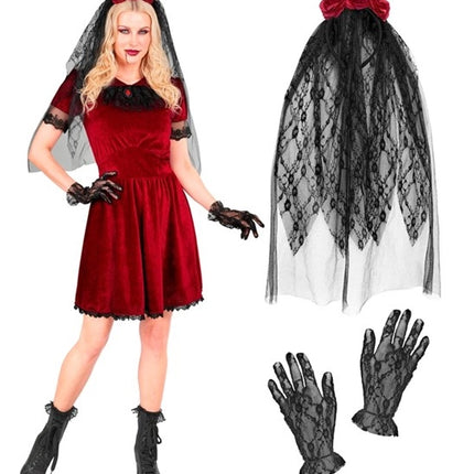 Halloween Jurk Dames Gothic Vampierbruid