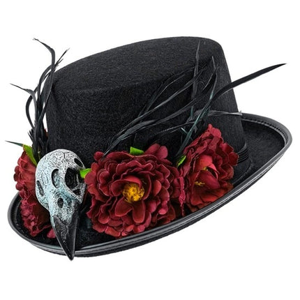 Halloween Hoed Voodoo Bloemen En Skelet
