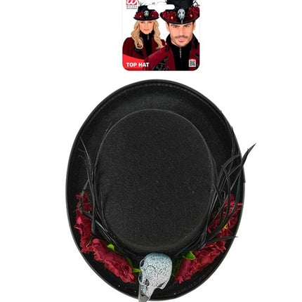 Halloween Hoed Voodoo Bloemen En Skelet