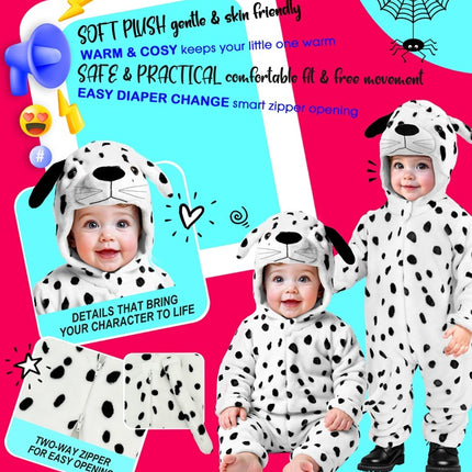 Dalmatier Kostuum Wit Zwart Kind