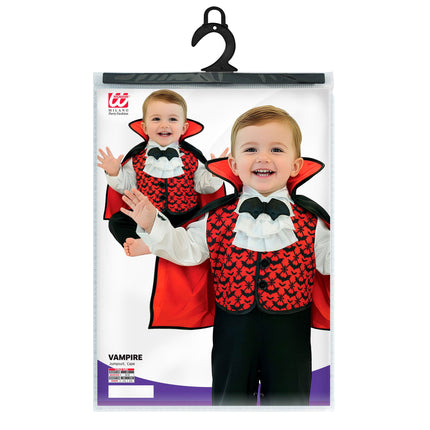 Vampier Kostuum Rood Zwart Baby